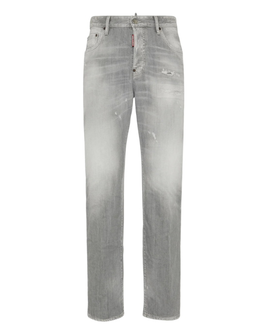 Dsquared2 Jeans gri washed cu efect distressed