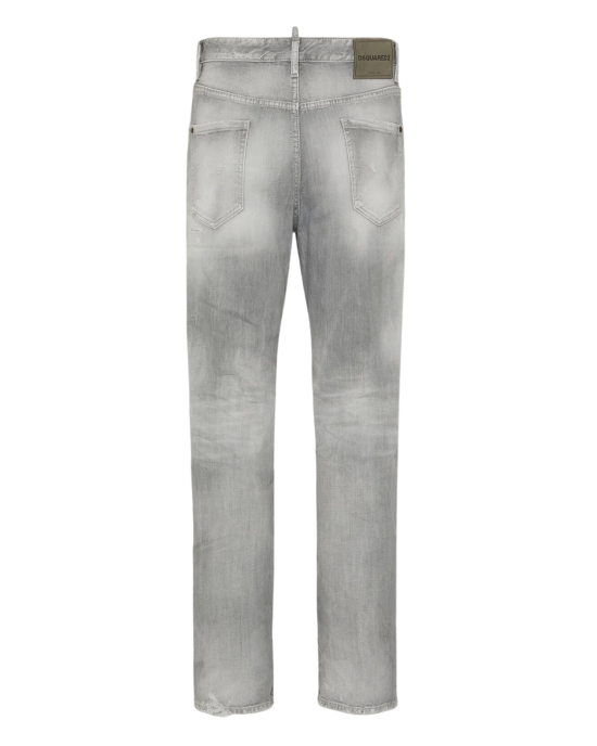 Dsquared2 Jeans gri washed cu efect distressed
