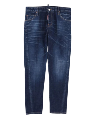 Dsquared2 Jeans din denim albastru cu efect prespălat 