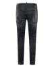 Dsquared2 Jeans din denim gri închis cu efect prespălat și detalii distressed