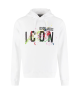 Dsquared2 Icon hoodie alb cu efect paint splash