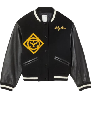 Sandro Jachetă Varsity din lână & piele (Wool & Leather Varsity Jacket)