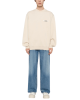 Jacquemus Sweatshirt crem oversized cu logo aplicat