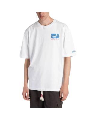  MC2 Saint Barth Tricou „Ibiza Is Calling” alb