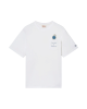 Tricou MC2 Saint Barth Austin, alb, cu broderie „Ostriche e Bollicine"