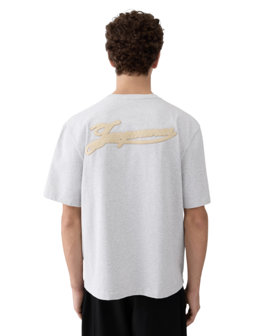 Jacquemus Torneo Logo Tricou Gri Deschis