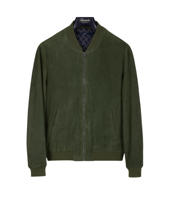 Jachetă bomber bărbați verde bottiglia premium