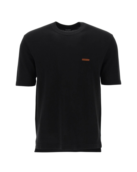 Zegna Tricou din bumbac negru