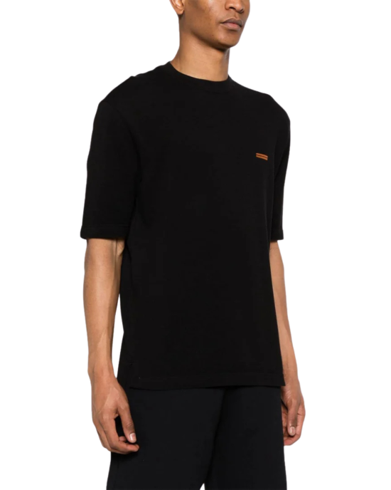 Zegna Tricou din bumbac negru