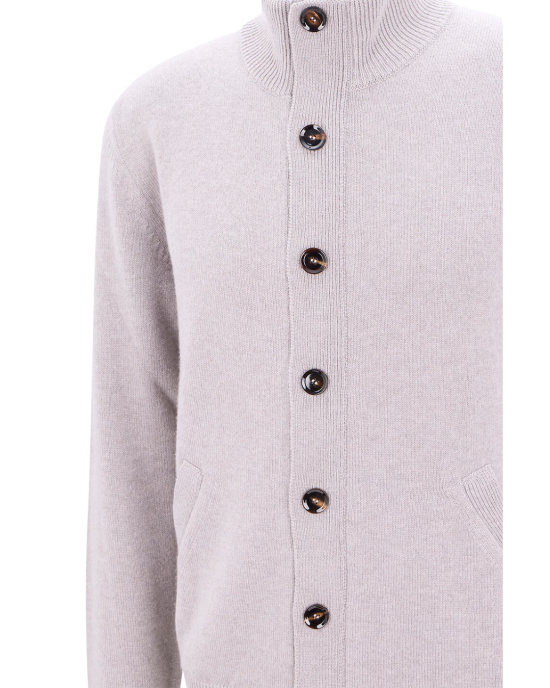 Brioni Cardigan din Cașmir cu Guler Înalt