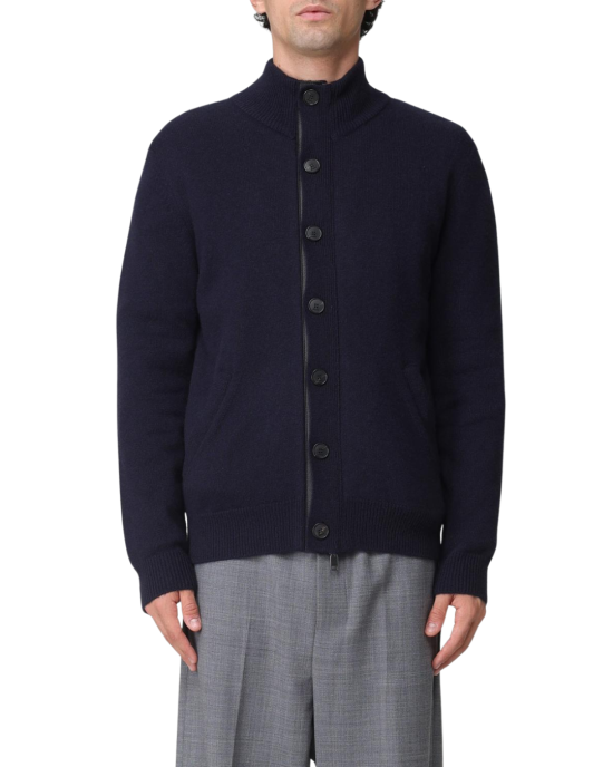 Brioni Cardigan din Cașmir cu Guler Înalt 