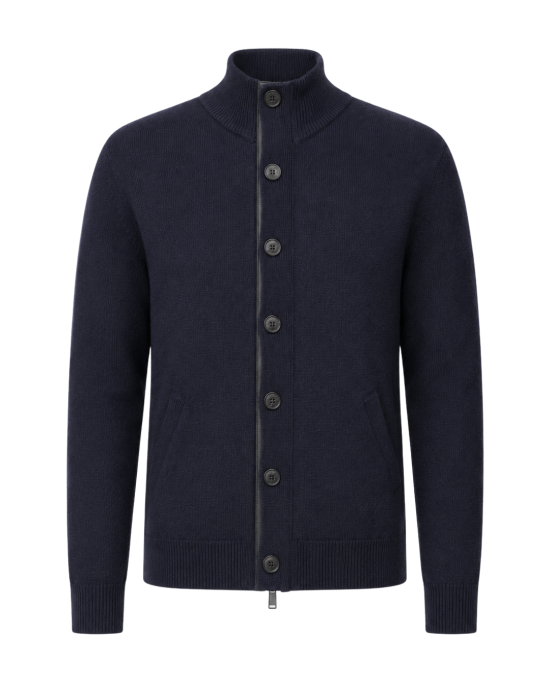 Brioni Cardigan din Cașmir cu Guler Înalt 