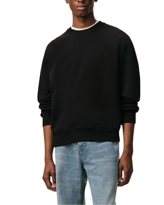 AMI Paris Sweatshirt negru cu logo Ami de Coeur