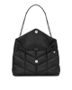 Saint Laurent – Geantă de umăr Puffer Small din piele de miel matlasată, neagră