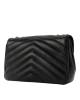 Saint Laurent – Geantă de umăr Loulou Large din piele matlasată, neagră