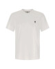 AMI Paris Tricou alb cu logo Ami de Coeur brodat