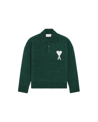 AMI PARIS – Pulover din tricot cu logo Ami de Coeur
