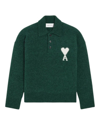 AMI PARIS – Pulover din tricot cu logo Ami de Coeur