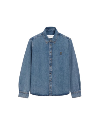 AMI PARIS – Cămașă din denim cu logo Ami de Cœur