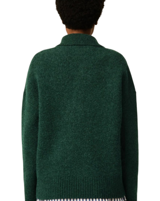 AMI PARIS – Pulover din tricot cu logo Ami de Coeur