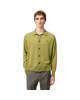 AMI Paris Cardigan din lână merinos, verde, cu broderie Ami de Coeur