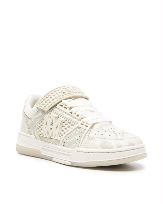 AMIRI MA Skyline Sneakers albi cu imprimeu in relief tip piele de piton