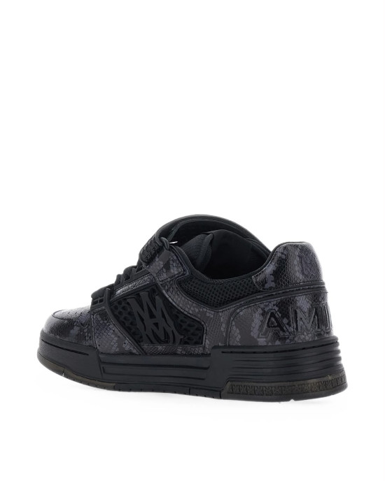AMIRI MA Skyline Sneakers negri cu imprimeu in relief tip piele de piton