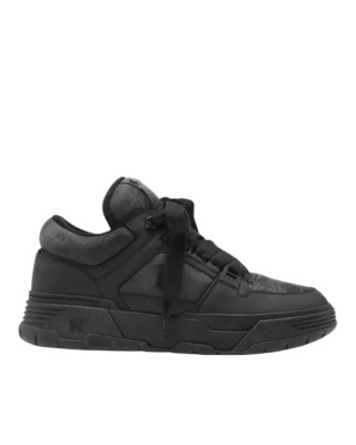 AMIRI Sneakers negri monocrom din piele cu talpă masivă
