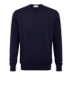 Filippo de Laurentiis Pulover Guler Rotund Navy Blue Premium