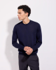 Filippo de Laurentiis Pulover Guler Rotund Navy Blue Premium