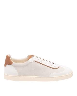  Brunello Cucinelli – Sneakers pentru bărbați din piele de vițel și piele întoarsă