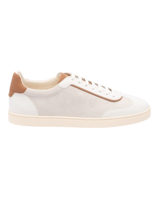  Brunello Cucinelli – Sneakers pentru bărbați din piele de vițel și piele întoarsă