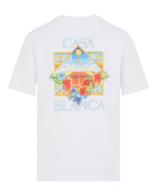 Casablanca Tricou Flower Court Icon, alb, din bumbac organic
