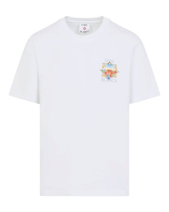 Casablanca Tricou Flower Court Icon, alb, din bumbac organic