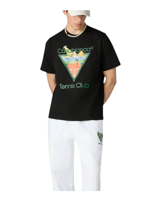 Casablanca Tricou Tennis Club Icon Pyramid Abductio Negru