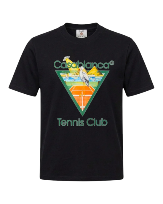 Casablanca Tricou Tennis Club Icon Pyramid Abductio Negru