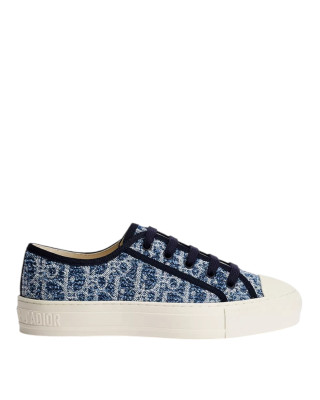 Dior Walk'n'Dior Dioriviera – Sneakers damă din denim Dior Oblique, albastru indigo