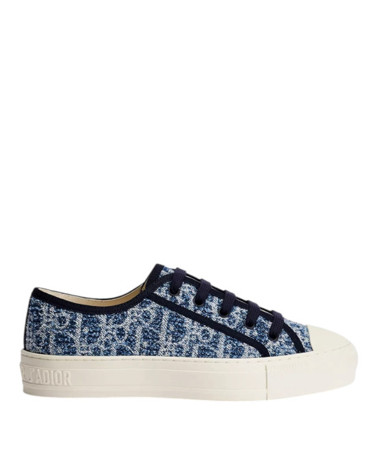 Dior Walk'n'Dior Dioriviera – Sneakers damă din denim Dior Oblique, albastru indigo