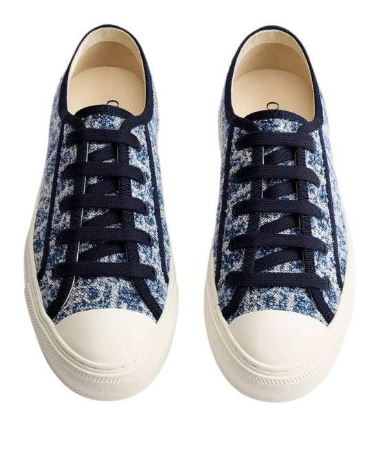 Dior Walk'n'Dior Dioriviera – Sneakers damă din denim Dior Oblique, albastru indigo