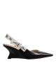 Dior J'Adior – Pantofi slingback damă din piele de miel neagră, cu toc wedge de 6,5 cm
