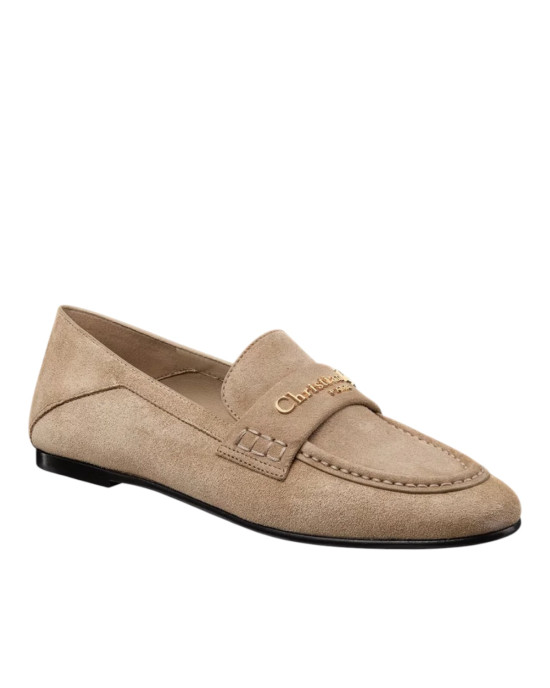 Dior  Mocasini de damă Dior Boy din piele întoarsă de vițel, bej