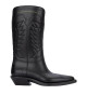 Dior – Cizme de damă Wind din cauciuc negru, cu toc de 4,5 cm