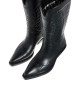 Dior – Cizme de damă Wind din cauciuc negru, cu toc de 4,5 cm