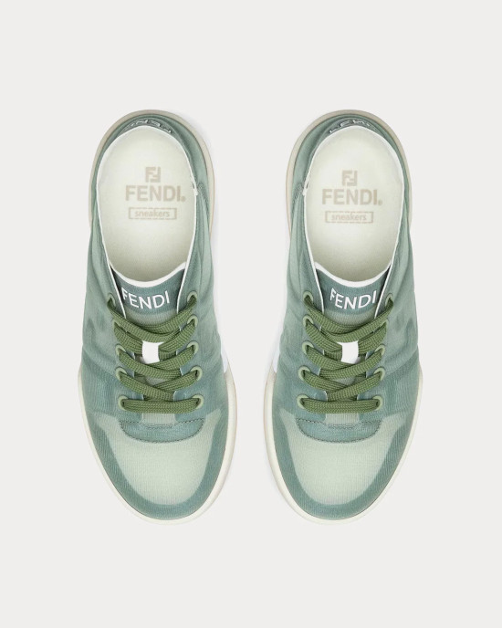 Fendi - Match Mesh Green Low Top Sneakers