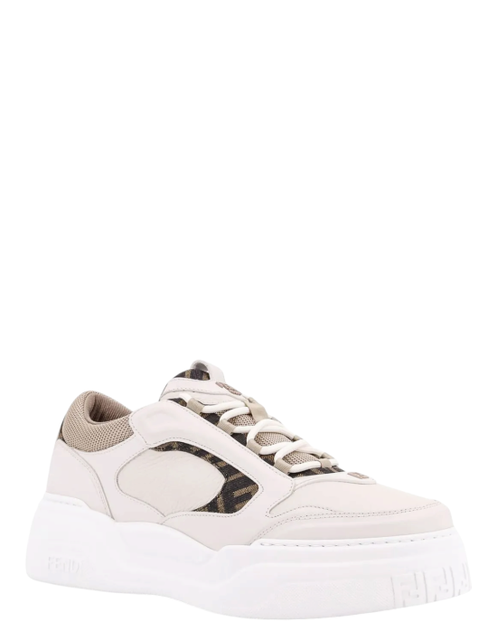 Fendi Force Sneakers albi  din piele