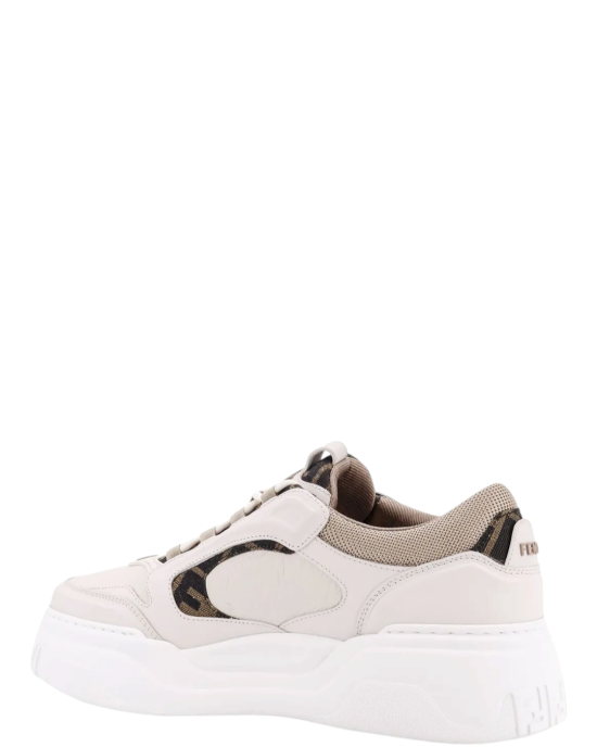 Fendi Force Sneakers albi  din piele