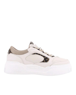 Fendi Force Sneakers albi  din piele