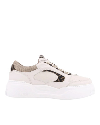 Fendi Force Sneakers albi  din piele