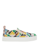 Fendi – Pantofi sport slip-on FF Vertigo din canvas multicolor