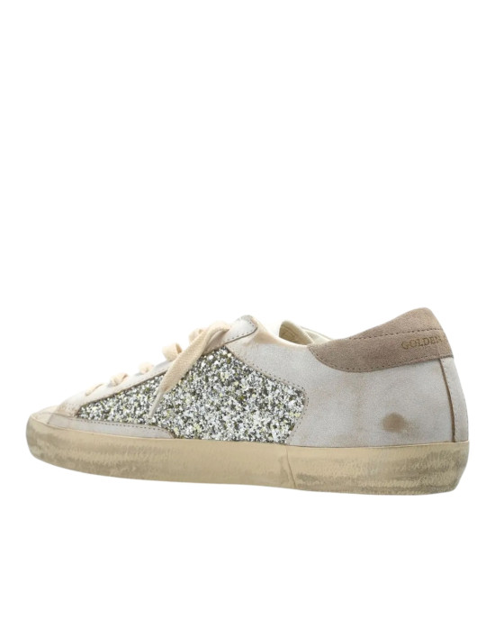 Golden Goose Super-Star din piele, cu glitter